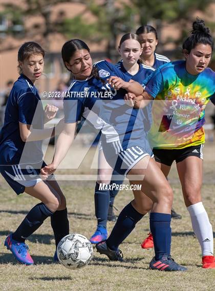 Thumbnail 3 in Purnell Swett vs Hoke County (Kickin for Cancer Jamboree) photogallery.