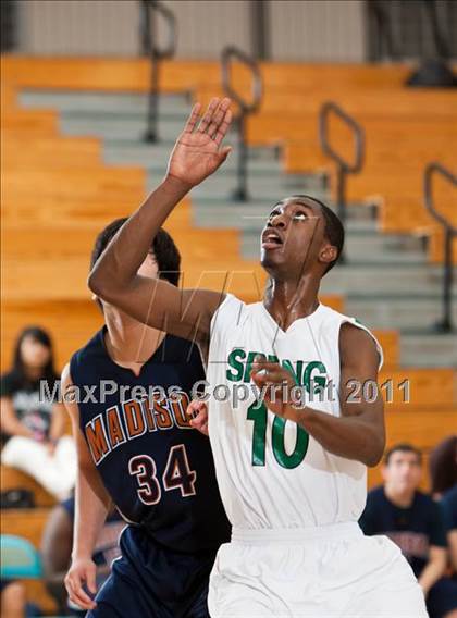 Thumbnail 2 in Spring vs. Madison (McDonald's Texas Invitational) photogallery.