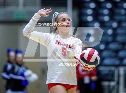 Thumbnail 3 in Bellville vs. Decatur (UIL 4A Volleyball Division I Final) photogallery.