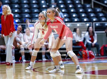 Thumbnail 3 in Bellville vs. Decatur (UIL 4A Volleyball Division I Final) photogallery.