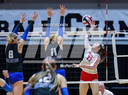 Thumbnail 1 in Bellville vs. Decatur (UIL 4A Volleyball Division I Final) photogallery.