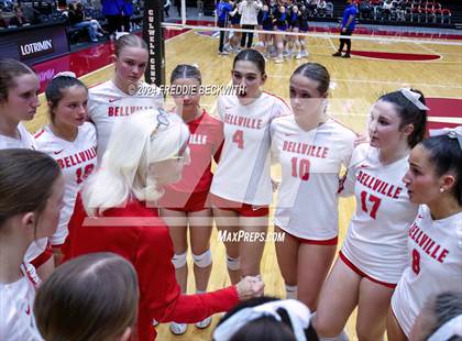 Thumbnail 3 in Bellville vs. Decatur (UIL 4A Volleyball Division I Final) photogallery.