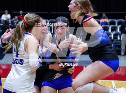 Thumbnail 2 in Bellville vs. Decatur (UIL 4A Volleyball Division I Final) photogallery.