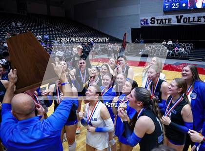 Thumbnail 3 in Bellville vs. Decatur (UIL 4A Volleyball Division I Final) photogallery.