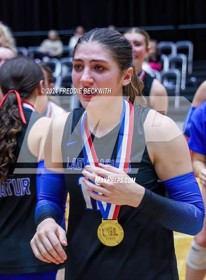 Thumbnail 2 in Bellville vs. Decatur (UIL 4A Volleyball Division I Final) photogallery.