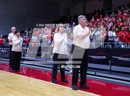 Thumbnail 3 in Bellville vs. Decatur (UIL 4A Volleyball Division I Final) photogallery.