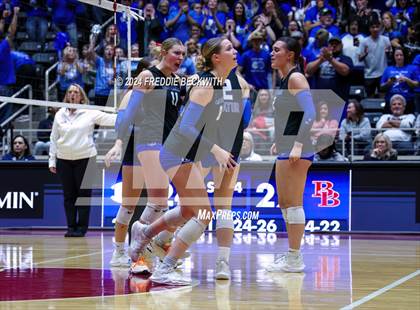 Thumbnail 2 in Bellville vs. Decatur (UIL 4A Volleyball Division I Final) photogallery.