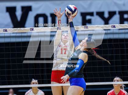 Thumbnail 1 in Bellville vs. Decatur (UIL 4A Volleyball Division I Final) photogallery.