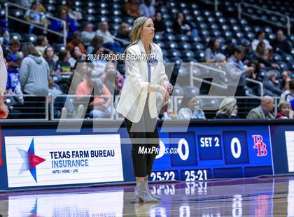 Thumbnail 3 in Bellville vs. Decatur (UIL 4A Volleyball Division I Final) photogallery.