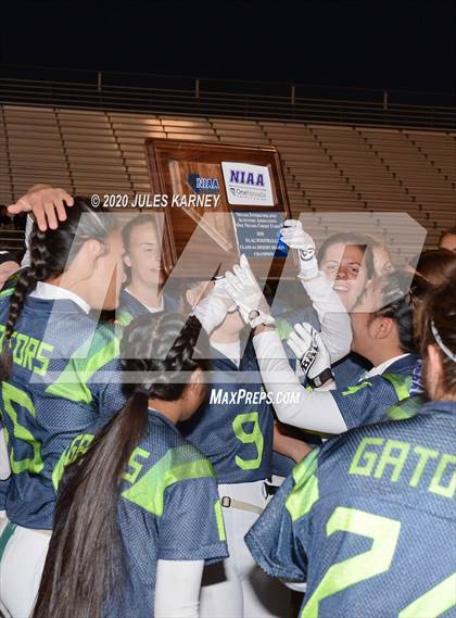 Thumbnail 3 in Green Valley vs Clark (NIAA 4A Desert Region Championship) photogallery.