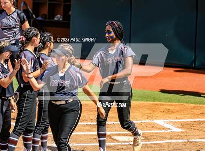 Thumbnail 1 in Pearland vs. Guyer (UIL 6A Softball Final) photogallery.