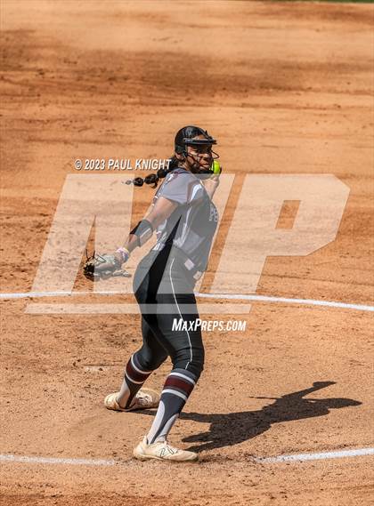 Thumbnail 3 in Pearland vs. Guyer (UIL 6A Softball Final) photogallery.