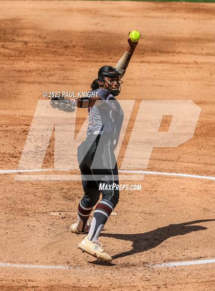Thumbnail 1 in Pearland vs. Guyer (UIL 6A Softball Final) photogallery.