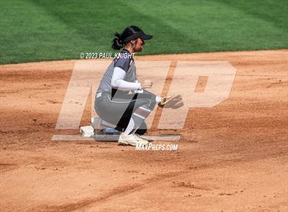 Thumbnail 1 in Pearland vs. Guyer (UIL 6A Softball Final) photogallery.