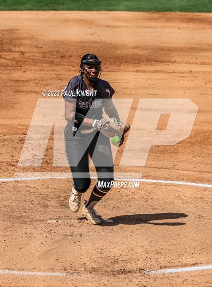 Thumbnail 1 in Pearland vs. Guyer (UIL 6A Softball Final) photogallery.