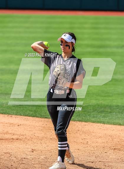 Thumbnail 2 in Pearland vs. Guyer (UIL 6A Softball Final) photogallery.