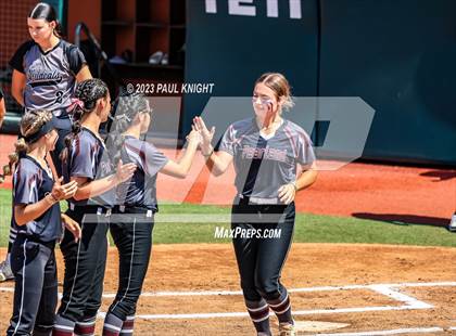 Thumbnail 1 in Pearland vs. Guyer (UIL 6A Softball Final) photogallery.
