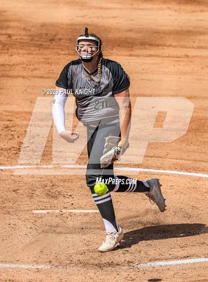 Thumbnail 1 in Pearland vs. Guyer (UIL 6A Softball Final) photogallery.