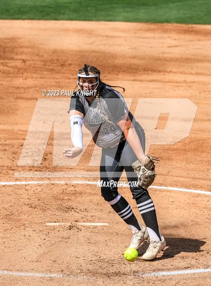 Thumbnail 1 in Pearland vs. Guyer (UIL 6A Softball Final) photogallery.