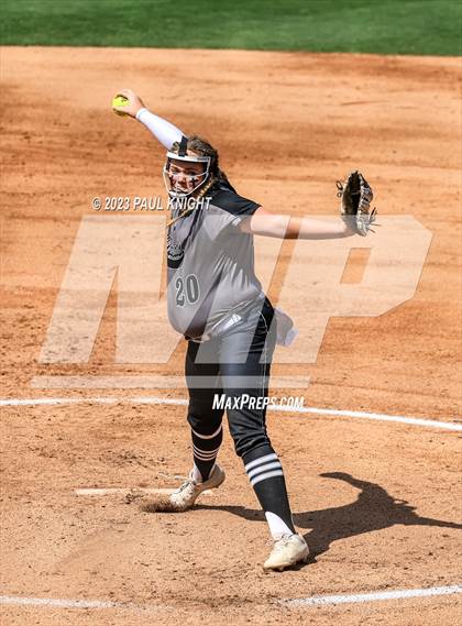 Thumbnail 2 in Pearland vs. Guyer (UIL 6A Softball Final) photogallery.