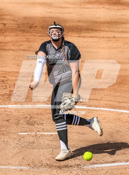 Thumbnail 1 in Pearland vs. Guyer (UIL 6A Softball Final) photogallery.