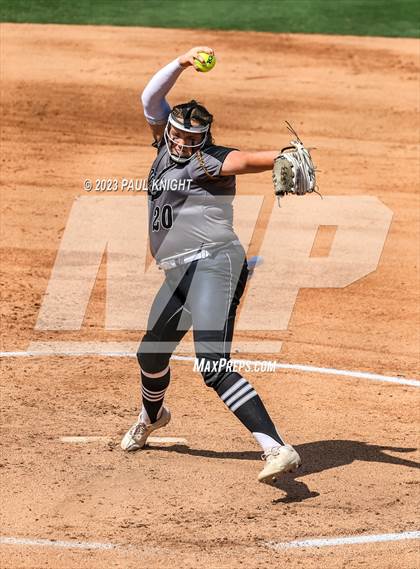 Thumbnail 1 in Pearland vs. Guyer (UIL 6A Softball Final) photogallery.
