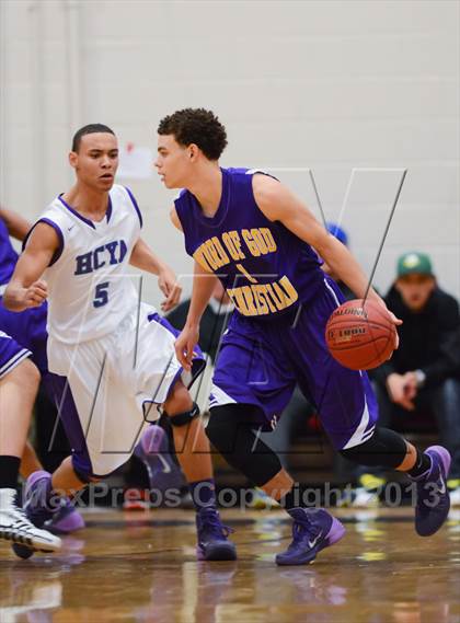 Thumbnail 1 in HCYA vs. Word of God Christian Academy (HighSchoolOT.com Holiday Invitational) photogallery.