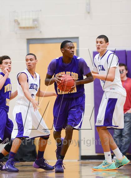 Thumbnail 1 in HCYA vs. Word of God Christian Academy (HighSchoolOT.com Holiday Invitational) photogallery.