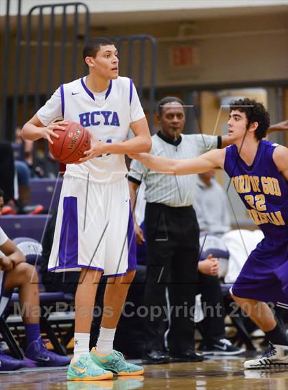 Thumbnail 1 in HCYA vs. Word of God Christian Academy (HighSchoolOT.com Holiday Invitational) photogallery.