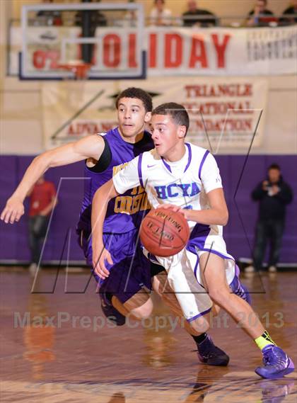 Thumbnail 2 in HCYA vs. Word of God Christian Academy (HighSchoolOT.com Holiday Invitational) photogallery.
