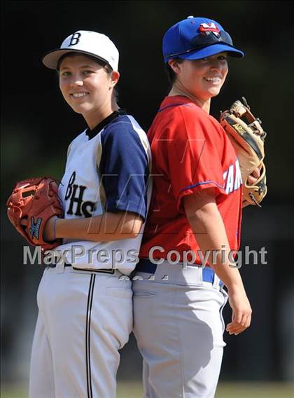 Thumbnail 3 in San Marcos @ Birmingham (Matchup between female pitchers) photogallery.