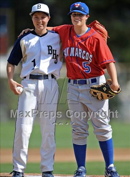 Thumbnail 3 in San Marcos @ Birmingham (Matchup between female pitchers) photogallery.