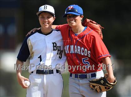 Thumbnail 3 in San Marcos @ Birmingham (Matchup between female pitchers) photogallery.