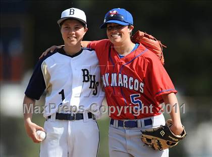 Thumbnail 2 in San Marcos @ Birmingham (Matchup between female pitchers) photogallery.