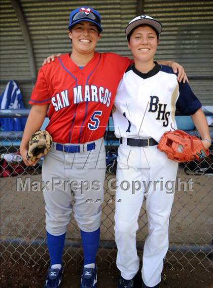 Thumbnail 2 in San Marcos @ Birmingham (Matchup between female pitchers) photogallery.