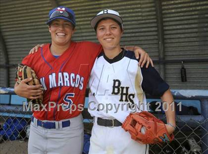 Thumbnail 1 in San Marcos @ Birmingham (Matchup between female pitchers) photogallery.