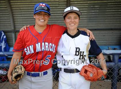 Thumbnail 1 in San Marcos @ Birmingham (Matchup between female pitchers) photogallery.