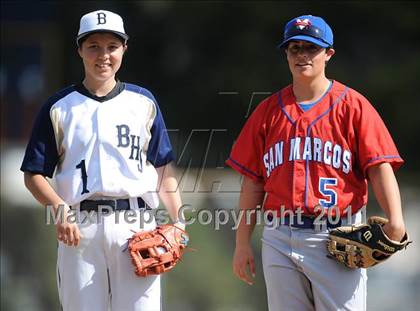 Thumbnail 3 in San Marcos @ Birmingham (Matchup between female pitchers) photogallery.