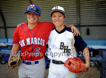 Thumbnail 2 in San Marcos @ Birmingham (Matchup between female pitchers) photogallery.