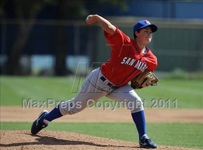 Thumbnail 3 in San Marcos @ Birmingham (Matchup between female pitchers) photogallery.