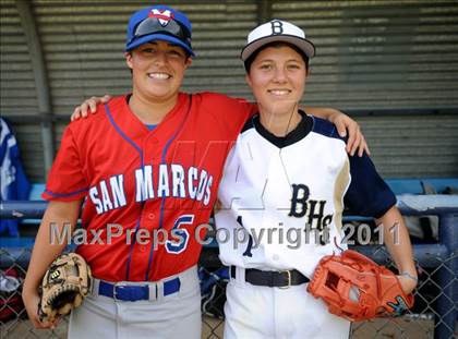 Thumbnail 2 in San Marcos @ Birmingham (Matchup between female pitchers) photogallery.