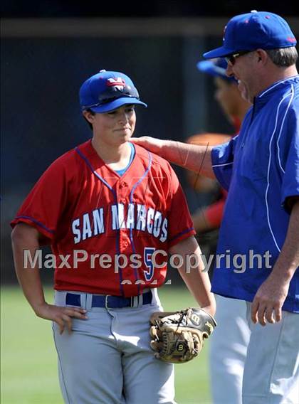 Thumbnail 3 in San Marcos @ Birmingham (Matchup between female pitchers) photogallery.