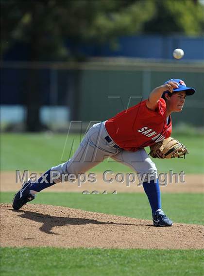Thumbnail 2 in San Marcos @ Birmingham (Matchup between female pitchers) photogallery.