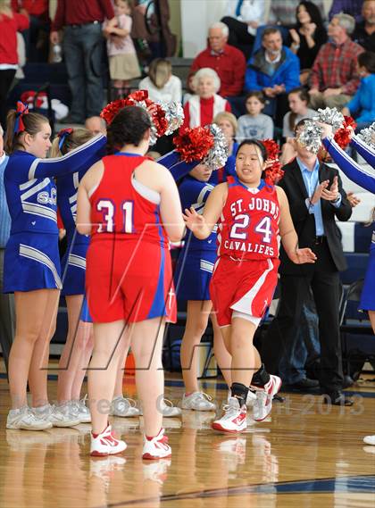 Thumbnail 2 in St. John's Christian Academy vs. James Island Christian photogallery.