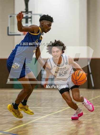 Thumbnail 3 in New Life Christian Academy vs. James Cardinal McGuigan (Veterans Showcase) photogallery.