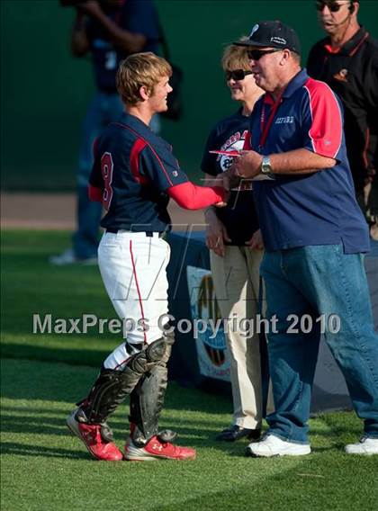 Thumbnail 1 in Oxford Academy vs. Desert Christian (CIF SS D6 Final) photogallery.