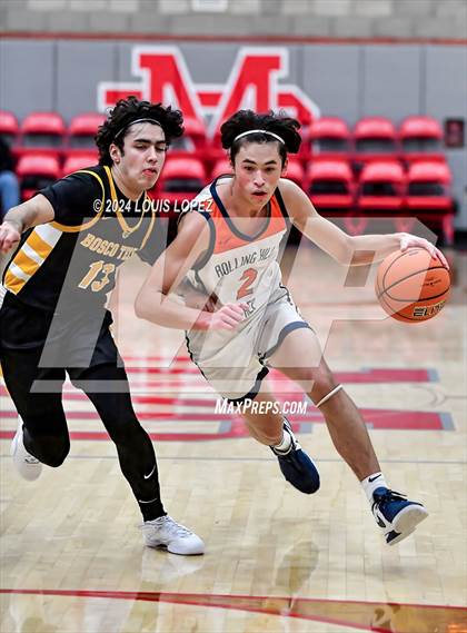 Thumbnail 3 in Rolling Hills Prep vs. Bosco Tech (Nike Extravaganza) photogallery.