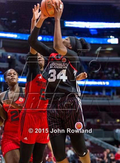 Thumbnail 1 in 2015 McDonald's All American Girls Game photogallery.