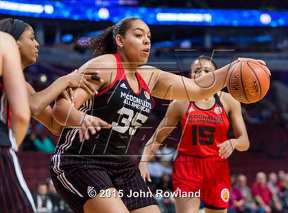 Thumbnail 2 in 2015 McDonald's All American Girls Game photogallery.