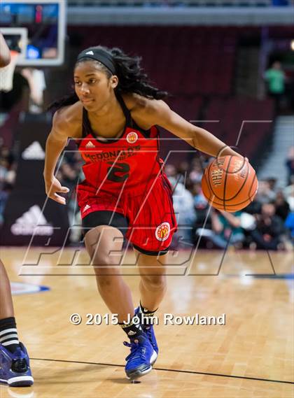 Thumbnail 2 in 2015 McDonald's All American Girls Game photogallery.